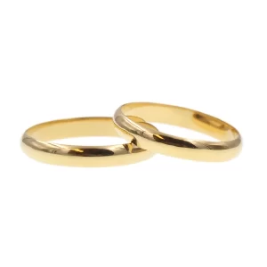 Par de alianzas en oro 18 Kilates (3 mm.)