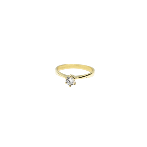Anillo de oro Solitario con engarce Ilusión - Imagen 2
