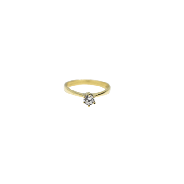 Anillo de oro Solitario con engarce Ilusión - Imagen 3