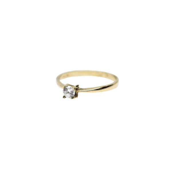 Anillo de oro Solitario