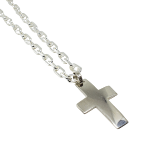Cadena y cruz de plata (fina)