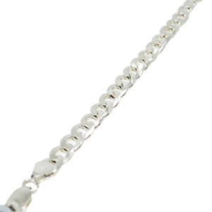 Pulsera Groumet de plata para caballero