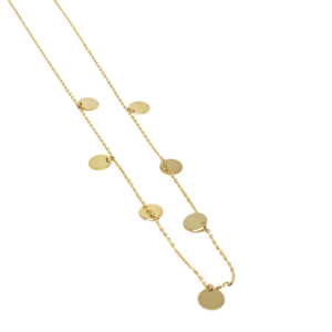 Cadena de oro con medallitas