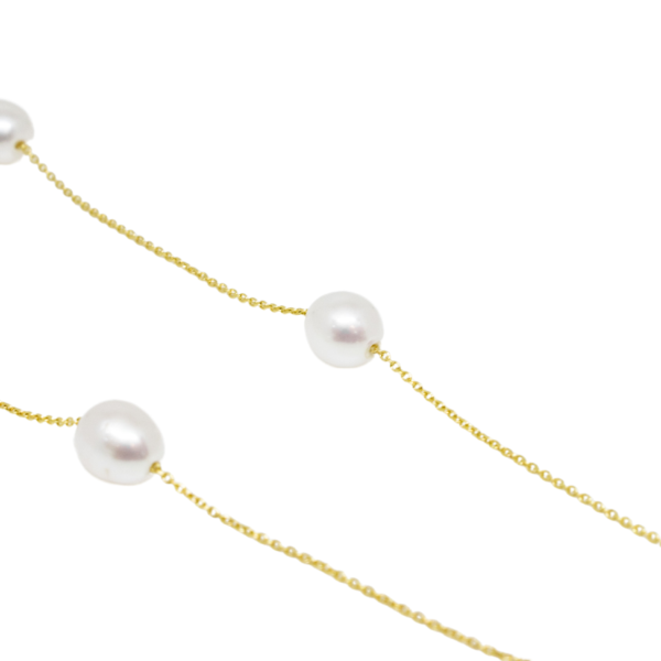 Cadena de oro con Perlas de Cultivo - Imagen 2