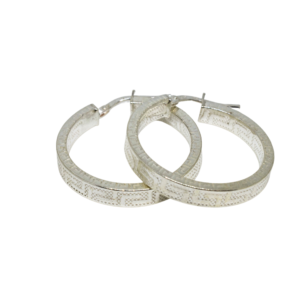 Aros de plata guarda griega (2.5 cm)