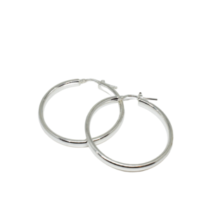 Aros de plata (3.5 cm)