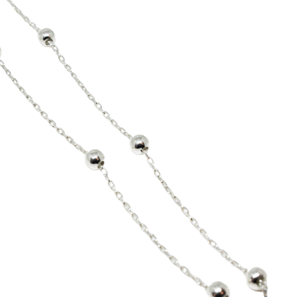 Cadena de plata con bochitas - Imagen 2