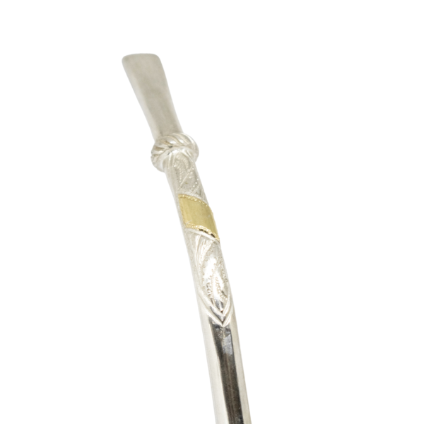 Bombilla de plata con aplique de oro - Imagen 2