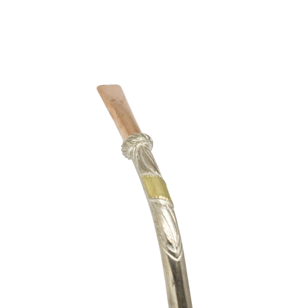 Bombilla de plata con chupete y aplique de oro - Imagen 2