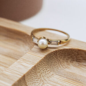 Anillo de oro de corte Baguette