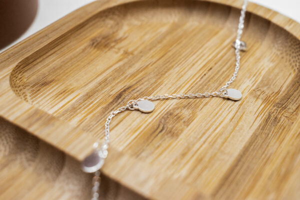 Tobillera de plata (modelo Chapitas)