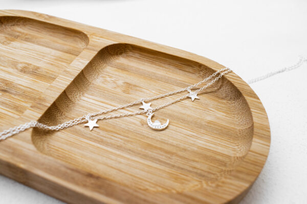 Tobillera de plata con Circonias (modelo Luna) - Imagen 2