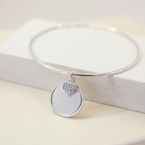 Set corazón + esclava de plata
