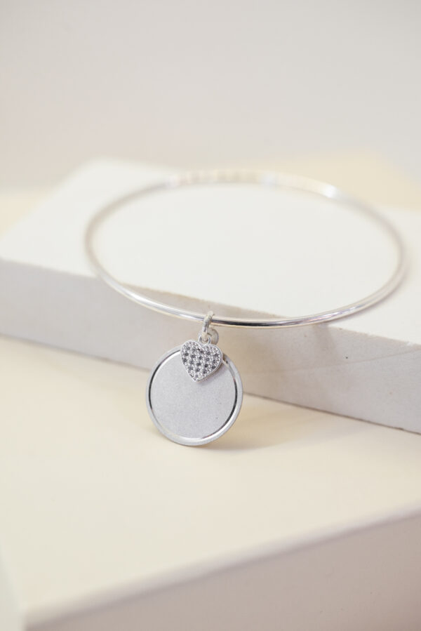 Set corazón + esclava de plata