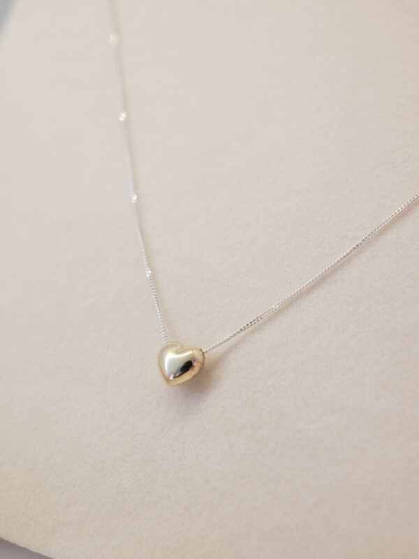 Cadena + dije de corazón (oro)