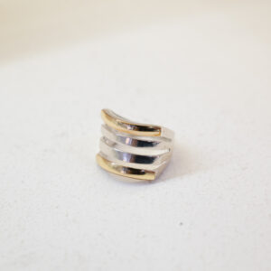 Anillo de plata y oro