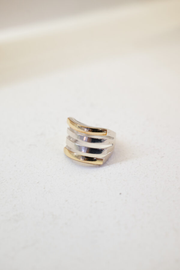 Anillo de plata y oro
