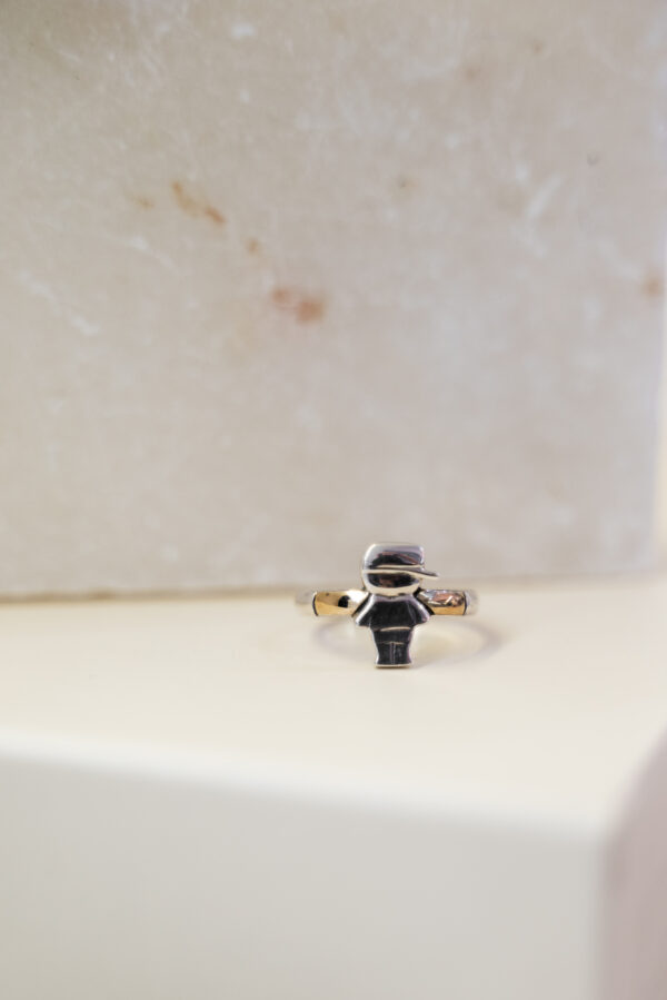 Anillo fino de plata y oro (niño) - Imagen 3