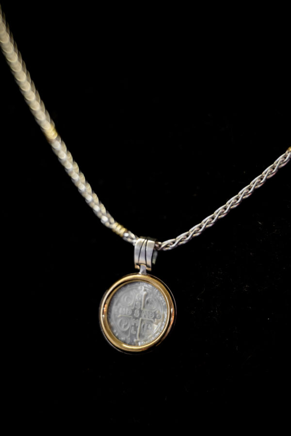 Cadena de plata y colgante en Nácar