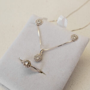 Set cadena + caravanas + anillo