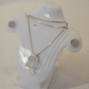 Set cadena + caravanas en plata