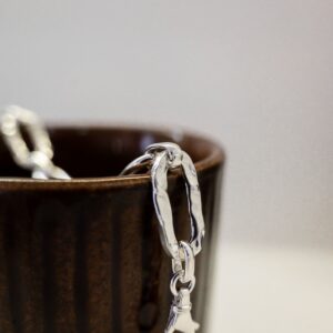 Pulsera de eslabones alargados (plata)