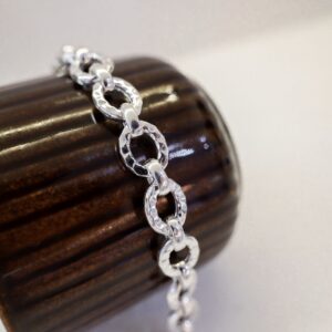 Pulsera de eslabones redondos (plata)