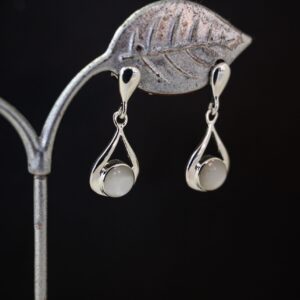 Caravanas de plata y Nácar (gota colgante)