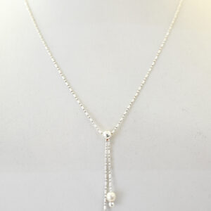 Cadena de plata simil choker (nudo)