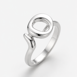 Anillo de plata con círculo