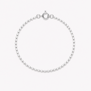 Pulsera bochitas cuadradas de plata