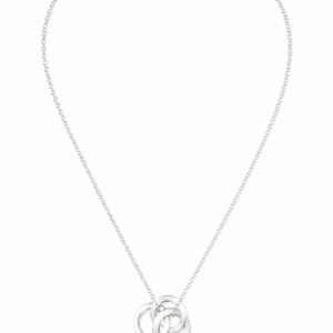 Cadena de plata fina + dije triple aro en plata