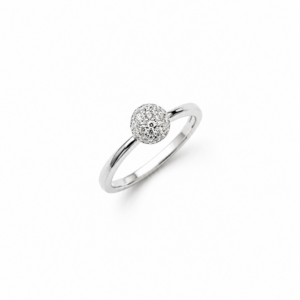 Anillo de plata y bochita de mini Circonias
