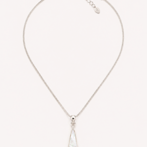 Cadena de plata y colgante de gota en plata y Nácar
