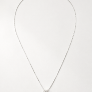 Cadena de plata + dije de corazón en plata y Circonia
