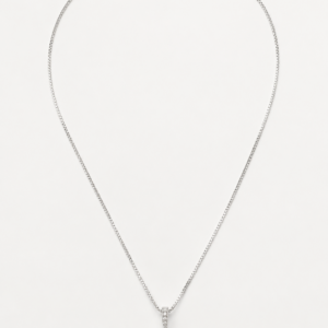 Cadena de plata + dije de flor con Circonias