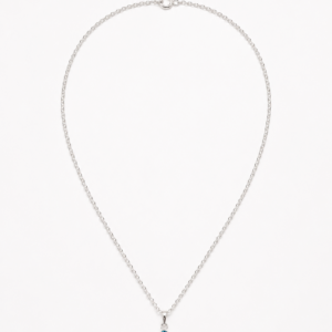 Cadena de plata + colgante de Nácar y Agua Marina