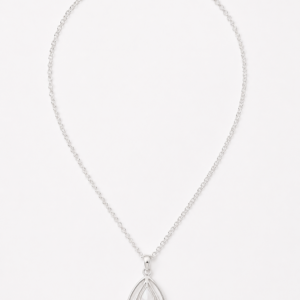 Cadena de plata + colgante de Nácar y Amatista