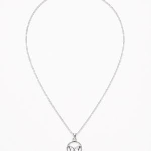 Cadena de plata + dije de mariposa en plata y Nácar