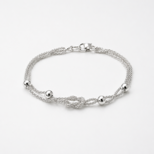 Pulsera de plata simil cordón